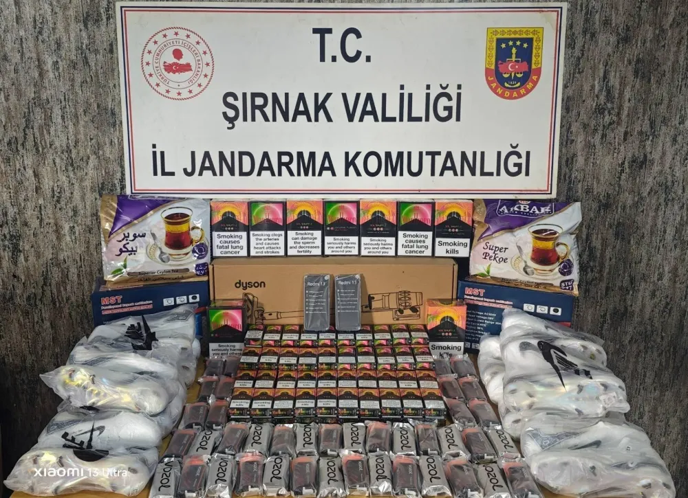 ŞIRNAK’TA JANDARMA EKİPLERİ BİR MİLYONLUK KAÇAKÇILIĞI ÖNLEDİ: 35 ŞÜPHELİYE İŞLEM YAPILDI